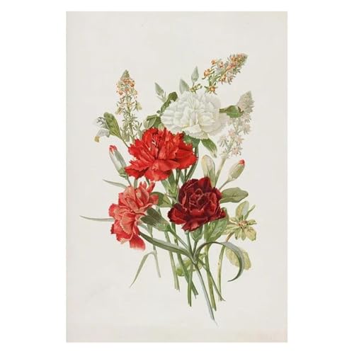 Affiche botanique fleurs sauvages pour habiller un mur vide avec une toile de 30x40cm