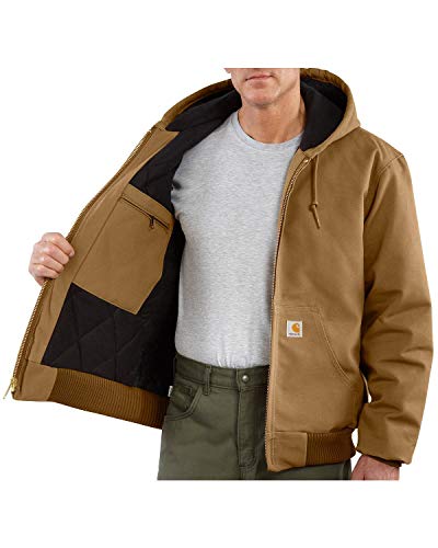 Image of Carhartt mens Loose Fit Firm Duck Insulated Flannel-lined Active Jacket