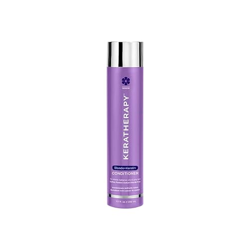 KERATHERAPY Acondicionador tonificante violeta totalmente rubio con infusión de queratina, 10.1 onzas líquidas, 10.1 fl oz  Terapia de queratina