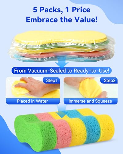 Image of Temede Large Car Wash Sponges, Extra Thick Foam Sponges, 10-Pack