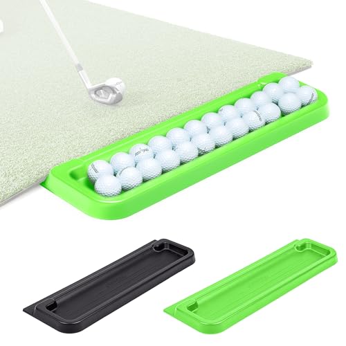 GoSports All-Weather Golf Ball Tray - 24 Ball Capacity - Compatible with All Hitting Mats - Green