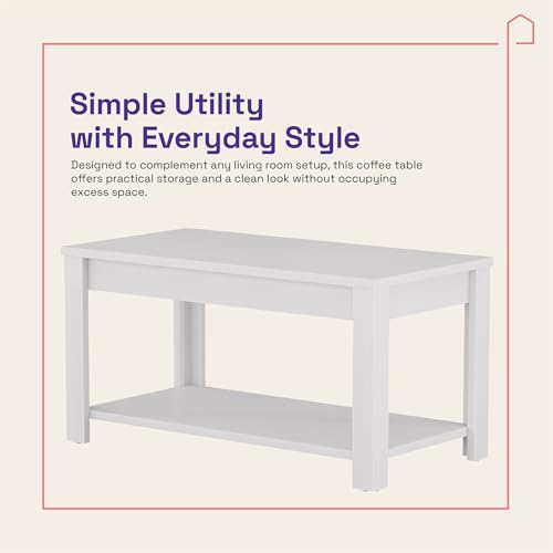 Image of Wakefit Armon Engineered Wood Coffee Table - Frosty White