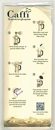 Caffi Paper Coffee Filters for 4 to 8 Cup French Press - 4 Packages image 2