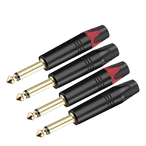 Conector Jack 6.35 mm de latón resistente para cables de audio y sonido impecable en micrófonos 3