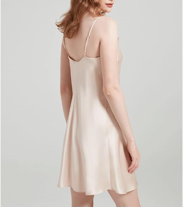 Comfortable Nightdress Homewear Nightgown Backless Nightie Spaghetti Strap Dress Skin-friendly