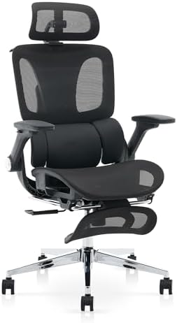 （02:30時点） Felicita オフィスチェア メッシュ デスクチェア リクライニング 椅子 ハイバック チェア ランバーサポート キャスター ロッキング 人間工学 SLCH-13MBK (高耐久強化メッシュ) (ブラック)