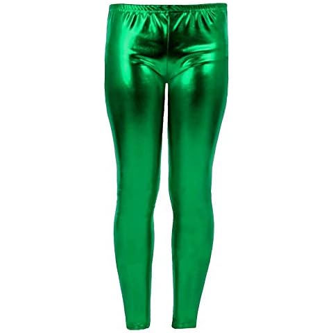 Hamishkane Girls Metallic Disco Pants Jade Green Cover