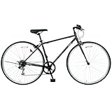 PROVROS(プロブロス) クロスバイク 自転車 700×28C シマノ6段変速 ワイヤー錠・LEDライト付き クイックレリーズ 街乗り 通勤通学 スポーツ【メーカー保証1年】P-702 (マットブラック)