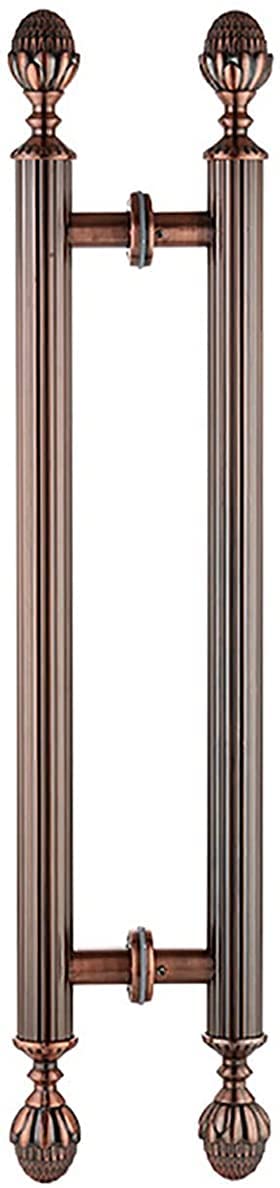 Poignée de porte en acier cuivré rouge résistant pour entrée double