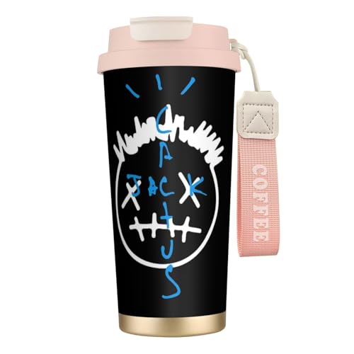 タンブラー コーヒー トラヴィス スコット 水筒 ステンレス ボトル 魔法瓶 オフィス マグカップ カフェマグ 車用 マグボトル 真空断熱 保温 保冷 ふた付き 直飲み 広口 漏れない 二重構造 持ち運び 500ml