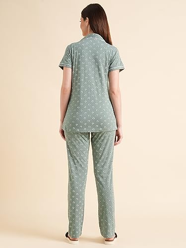 Image of Sweet Dreams OCW-3054 Bossa NOVA Green Pyjama Set
