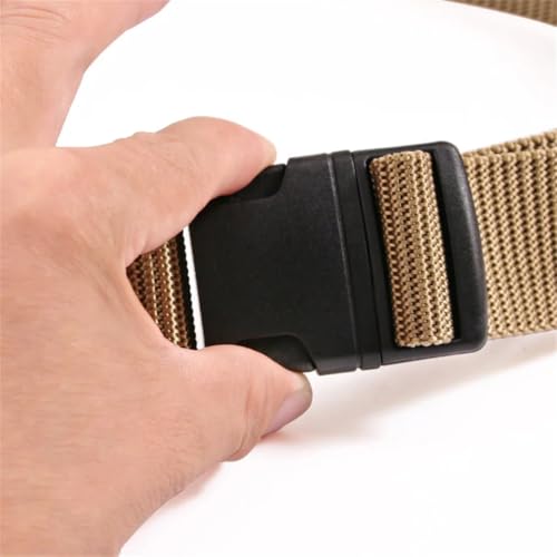 YTR6TW Men's Tactical Nylon Belts Trouser Belt Outdoor Multifunctional Canvas Plastic Buckle Waistband3