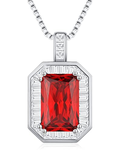 Cde Square Birthstone Necklaces For Women, 925 Sterling Silver I Love You Necklace For Women Birthday Mothers Day Anniversary Jewelry Gift For Women Wife Mom Girlfriend Girl #TOP6