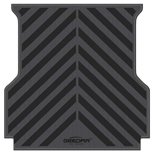 GEEDAR Rubber Bed Mat Compatible with Ford Ranger 2024 2025 2026 (5FT 59.6 Bed) Heavy Duty Truck Bed Mat for Ford Ranger 5ft Truck Bed Liner Heavy Duty Pickup Bed Accessories Cargo Mat