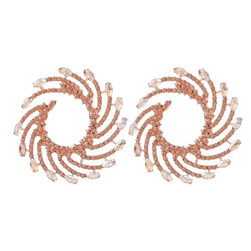 Earrings Pendientes de ráfaga de Flores de Cristal, Aros de Diamantes de imitación, Fuegos Artificiales de para Mujeres Regalos de Boda de niñas, Zinc Jewelry