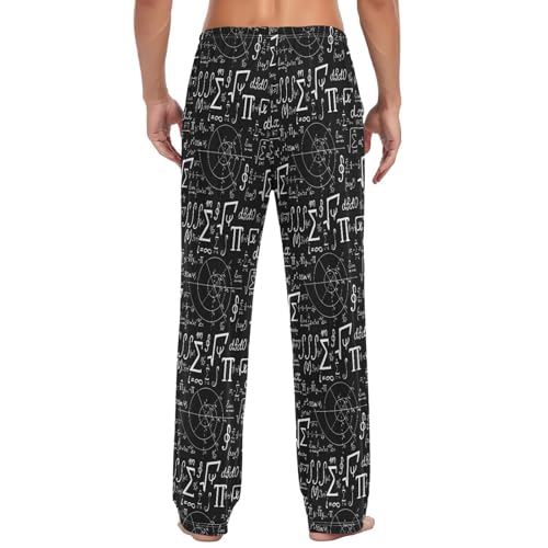 Mathematics Print Pajama Pants for Men Comfort Sleep Lounge Bottoms Straight-fit with Pockets S-XXL2