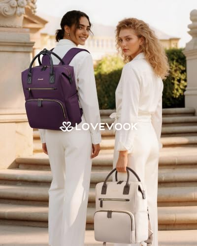 Image of LOVEVOOK Laptop Backpack for Women with XL Cup Pocket, Work Travel College