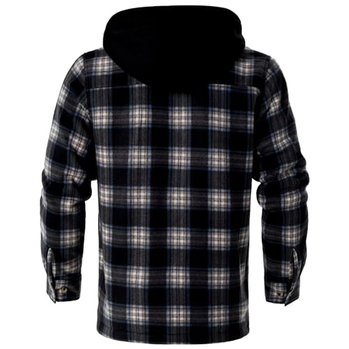 Image of LeeHanTon Mens Flannel Jacket Heavyweight Sherpa Fleece Jackets Outdoor Hiking Casual Soft Warm Coat with Pockets