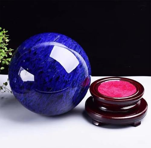 Esfera de cuarzo azul derretido de 18cm con soporte para decoración 6