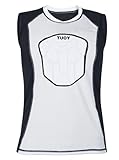 TUOY Youth Padded Sleeveless Shirt Chest Sternum Protector Heart Guard Compression Protective Shirt