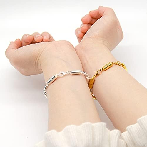 ManYing Set of 10 Pack Magnetic Lobster Clasps for Necklace Chain Extenders Jewelry Accessories Gold and Silver NC053