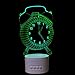Produktbild Nachtlicht-optische Täuschungslampe Mit Wecker Form 3d Nachtlampe Bluetooth Lautsprecher Lautsprecher-lampe 5 Farbwechsel-dekorative Lampe Creative Gifts