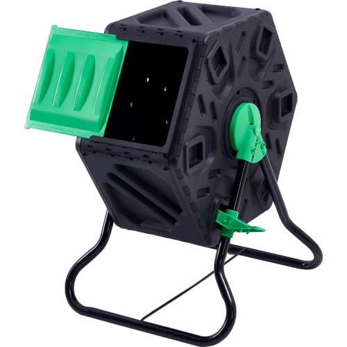 65L Garden Compost Tumbler | Speedy & Odour-Free Composting Bin | BPA-Free Weather-Resistant Plastic | 360° Tumbling Drum for Fast Decomposition | Rodent-Proof Design, Ideal for Gardens