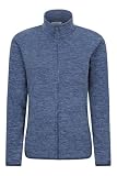 Mountain Warehouse Snowdon Womens Full Zip Fleece - Lightweight Ladies Sweater Top, Breathable Baselayer, Antipill - Best for Spring Summer, Camping & Hiking Dark Blue Women's Size 16