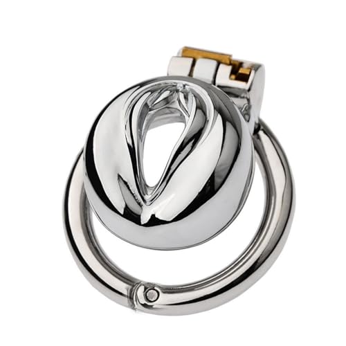 Jaula de Acero Inoxidable para Ejercicios de la Parte Inferior del Cuerpo para Hombres y Mujeres - Accesorios de Anillo Ajustable - B23 (Anillo Abierto, 55 mm)