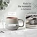 Ava Nord Ceramic Coffee Mugs Set of 4 | 12 oz Stoneware Coffee Cups | Lead-Free, Non-Toxic | Microwave and Dishwasher Safe | Comfortable Handle | Aesthetic Nordic Design for Tea and Latte | Sage Ash