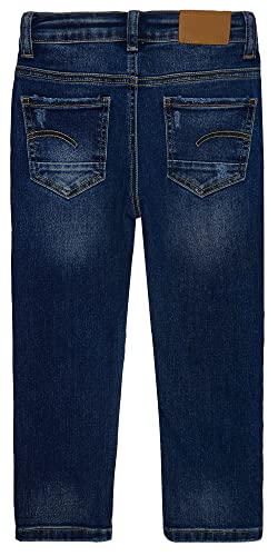 Calça jeans KIDSCOOL SPACE Big Boys, faixa elástica interna rasgada, calça jeans slim fit, azul prof