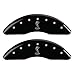MGP Caliper Covers 10200SSNKBK Black Brake Covers Engraved with Silver Tiffany Snake (Set of 4 )