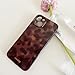 XQAGU Cute Phone Case for iPhone 13 Pro Max Case Amber Leopard Full Camera Protective Slim Shockproof Aesthetic-Brown Amber