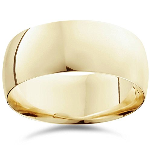 P3 POMPEII3 9mm Dome High Polished Wedding Band 10K Yellow Gold