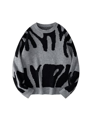 SHENHE Girl's Casual Long Sleeve Knit Sweater Jumper Tops Crewneck Drop Shoulder Pullover Sweater