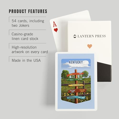 Naipes Kentucky Signpost Orchard, 52 cartas póker miniatura 3