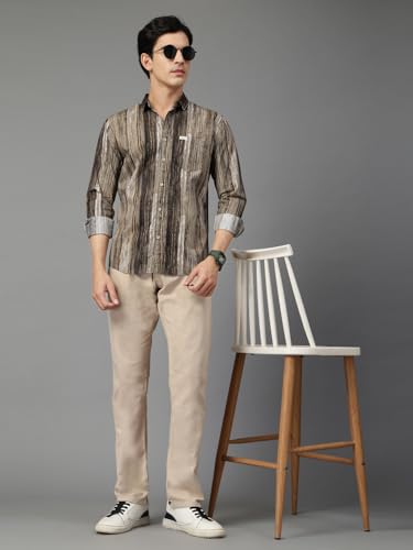 Image of Majestic Man Men's Stylish Unique Print Casual Shirt - Pure Cotton| Full Sleeve | Trendy & Comfortable
