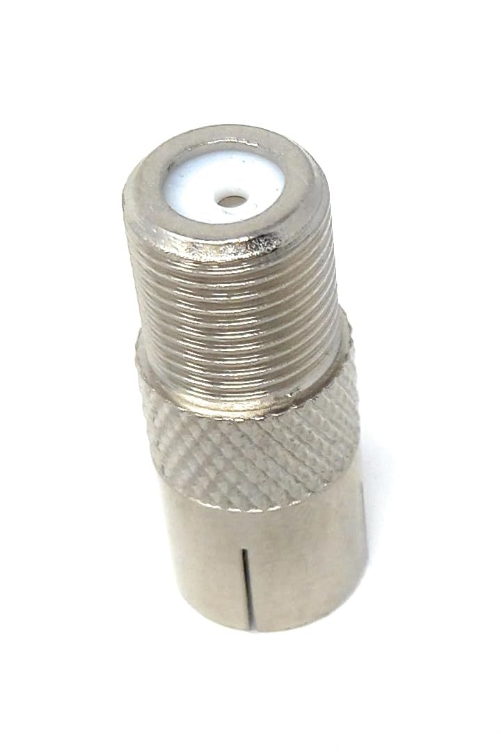 DRUT 2pcs F Type Connector Socket to TV RF Socket Coax Aerial Antenna Female to Female Cable Adapter (Silver) - Image 2