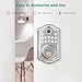 AkaGear DS10 Pro Keyless Entry Door Lock with APP Control - Fingerprint Electronic Keypad Door Lock, Smart Locks for Front Door, Auto-Lock & One Touch Locking with Bluetooth - Satin Nickel