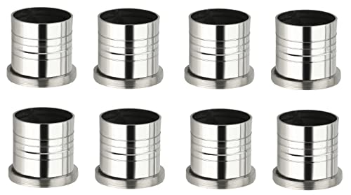 Image of 4ever Stainless Steel Heavy Wall to Wall Concealed Bracket for 1 Inch Dia Curtain Rod (Silver) - Pack of 8
