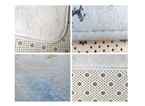 JYJFORYOU 3-teiliges rutschfestes WC-Matten-Set Badteppich-Set 3D Kopfsteinpflaster-Druck Weiche Badematte… – Bild 6