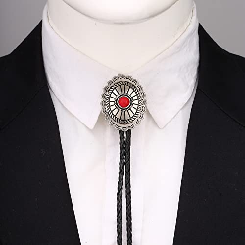 Bolo Cravate Homme Cadeau Idéal Original avec Pierre Turquoise et Cordon Cuir - 2