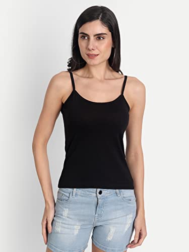 Image of Aimly Women's Regular Fit Cotton Camisole Slip Spaghetti | Combo Pack of 2