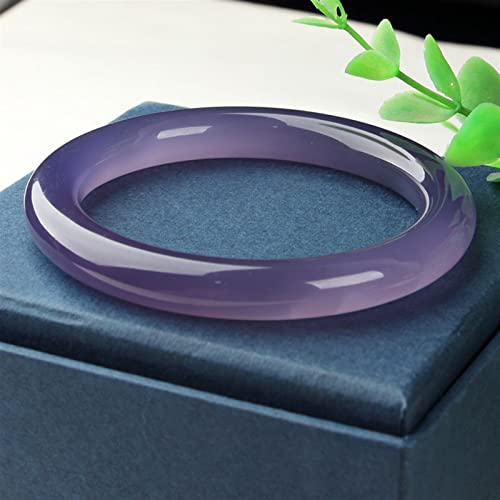 Bracelet en calcédoine violette le cadeau idéal en jade sculpté