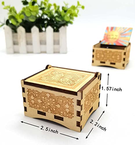 Micteney You are My Sunshine Music Box,18 Note Wood Music Box You are My Sunshine,Laser Engraved Clockwork Driven - Image 3