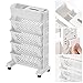 Zerodis Movable Bookshelf, Metal Multilayer Rotatable Rolling Book Rack, Plastic Removable Organization Shelf for Study Living Room (5 Layer)