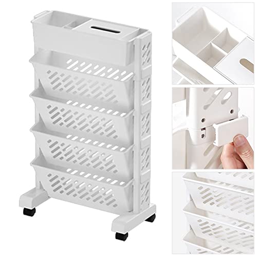 Bibliothèque mobile multicouche pour ranger les petits espaces sans encombrer le sol - 6