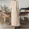 Teacher Dress, Linen Long Sleeve V Neck Boho Beach... #5