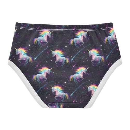 Rainbow Unicorn Stars Black Panties Little Girl Toddler Girls Underwear Cotton Animal Kids Briefs Undies 2t2