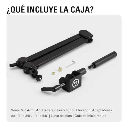 Elgato Wave Mic Arm – Brazo articulado de Estudio para Streaming y podcasting, con Canales para Cables, Abrazadera de Escritorio y extensión elevadora, para micrófonos USB y XLR - imagen 7